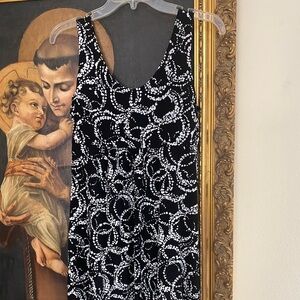 Black and White Patterned Dress